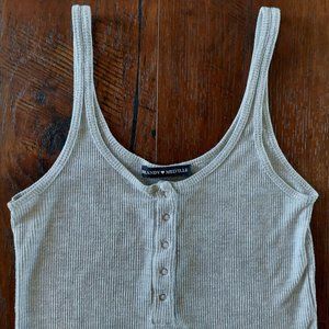 brandy melville gray button tank